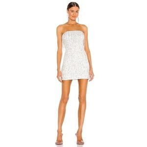 REVOLVE x Retrofete Dress Cassandra Strapless Mini in White
